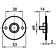 Drückerrosette GLUTZ Piatto glide 51017 aussen M 5